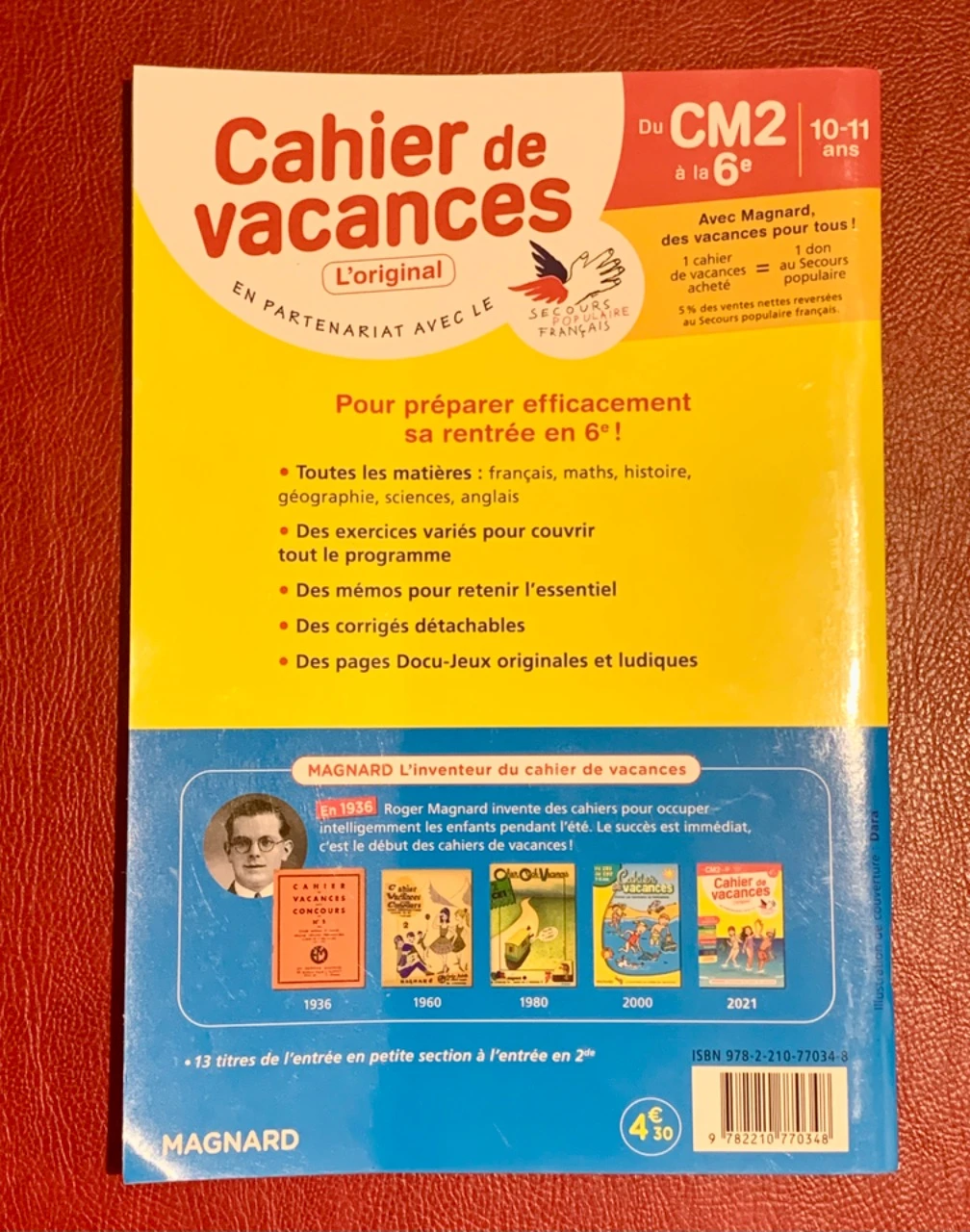 Cahier de Vacances du CM2 à la 6ème – photo 2